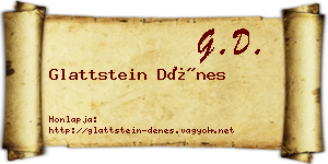Glattstein Dénes névjegykártya